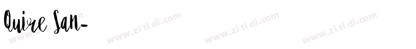 Quire San字体转换